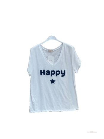 T-shirt Happy brodé 8
