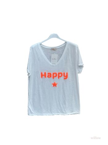 T-shirt Happy brodé 9