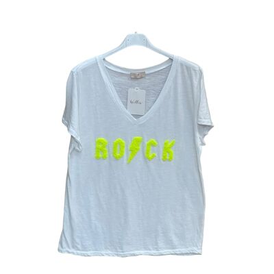 Besticktes Rock-T-Shirt