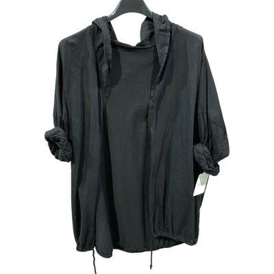 #2995 Cotton vest with hood