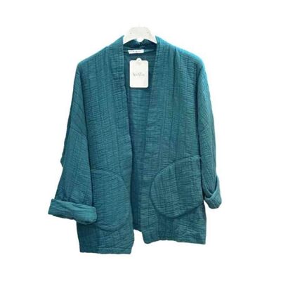 #5230 Chaqueta kimono de gasa de algodón