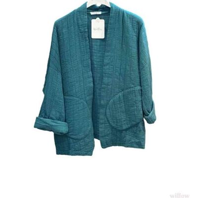 #5230 Chaqueta kimono de gasa de algodón