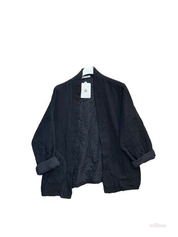 #5230 Veste kimoni wavy en gaze de coton 2