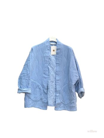 #5230 Veste kimoni wavy en gaze de coton 4