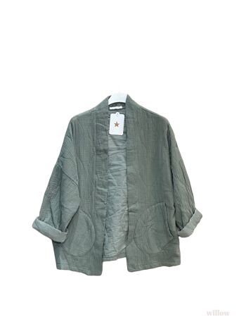 #5230 Veste kimoni wavy en gaze de coton 5