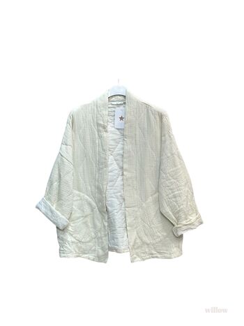 #5230 Veste kimoni wavy en gaze de coton 7