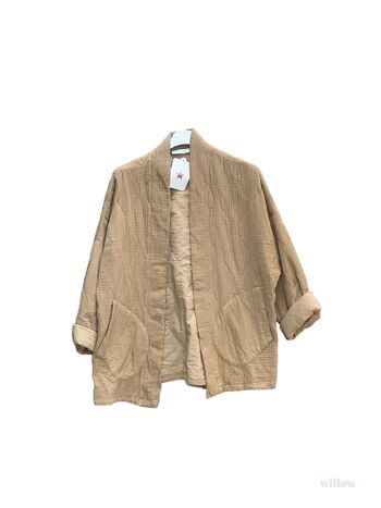 #5230 Veste kimoni wavy en gaze de coton 8