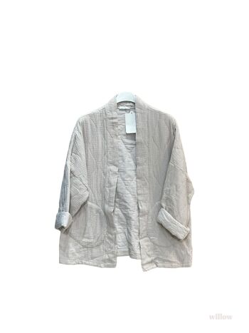 #5230 Veste kimoni wavy en gaze de coton 9