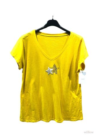 T-shirt coton double étoile au col 13