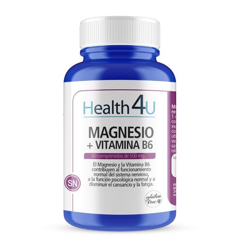 H4U Magnesio + vitamina B6 60 comprimidos de 500 mg
