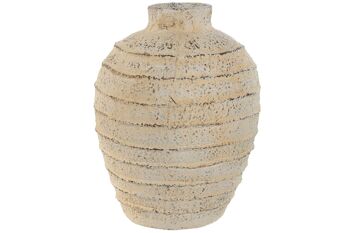 Vase Magnesia 32x32x41 Blanc Vieilli JR213206 1