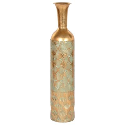 METAL VASE 16X16X80.5 GOLD JR211813