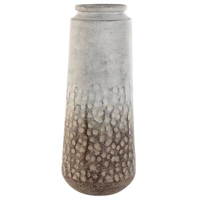Vase en métal 20x20x49 blanc JR209186