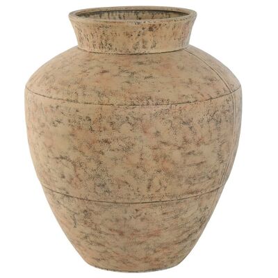 Vaso in metallo 33X33X38 Crema JR211848
