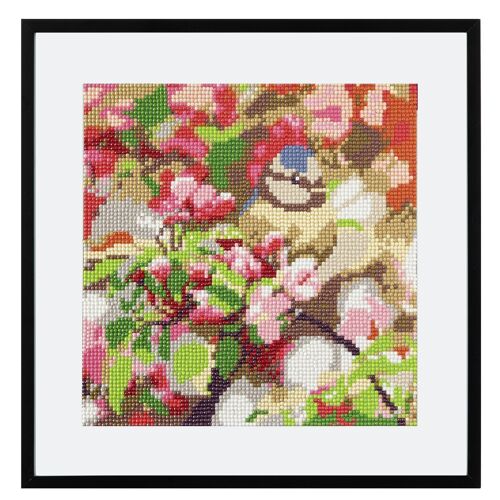 Diamond Painting Bird on a Tree, 30x30 cm, Round Drills