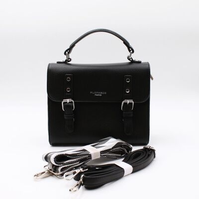 Trendy leather look handbag for women