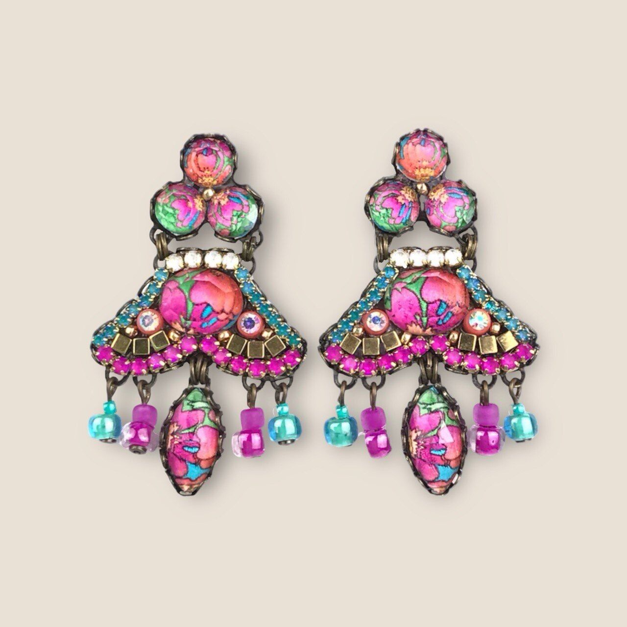 ROMANTISCHE KRISTALLOHRRINGE