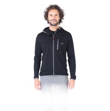 Sweat à capuche - MAESTRO - 100% laine mérinos (zip) 9