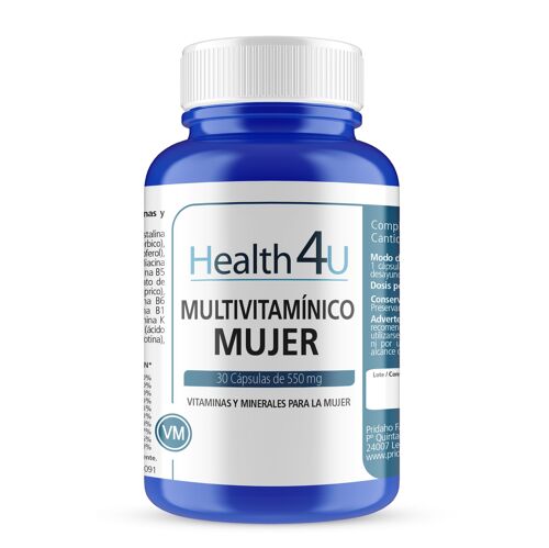 H4U Multivitamínico mujer 30 cápsulas de 550 mg