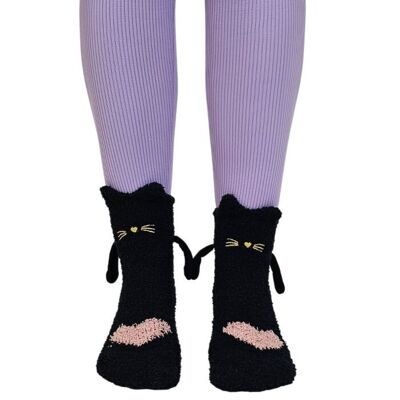 KAIRET black soft socks with magnetic paws size 6-9