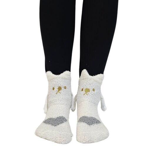 KAIRET white soft socks with magnetic paws size 6-9