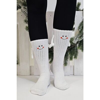 FROSTI white socks with magnetic hands