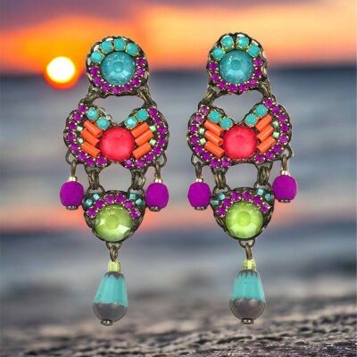 BOUCLES D'OREILLES CRISTAUX INCA