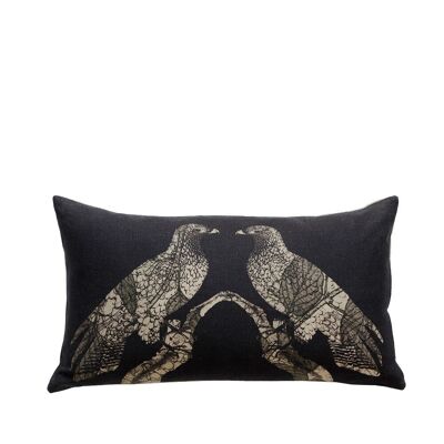 Coussin en lin "Aigles Noirs"