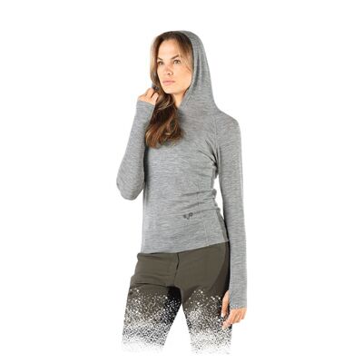Long sleeve hoodie - SONATRA - 100% merino wool