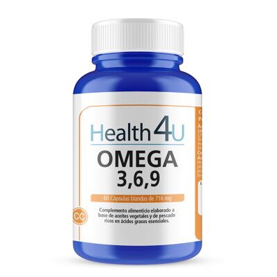 H4U Omega 3,6,9 60 cápsulas blandas de 716 mg