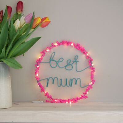 Best Mum Mother's Day Hoop Light