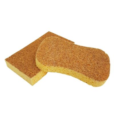 Non-scratching vegetable sponge made from fruit shells