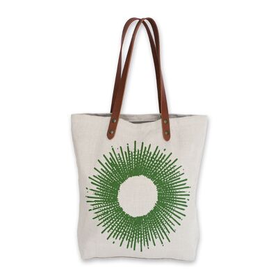 Einkaufstasche „Soleil Vert“ aus Leinen