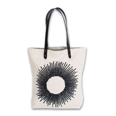 Einkaufstasche „Soleil Noir“ aus Leinen