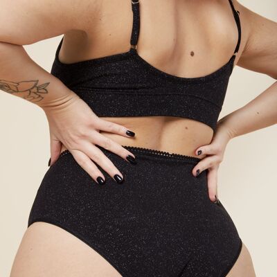 Organic Cotton High Waist Panties - Sequins