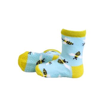 Chaussettes en laine mérinos ZUMZUM avec abeilles pour bébé 1