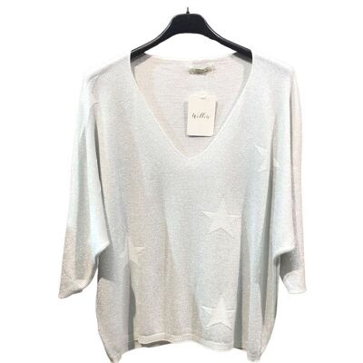 #9517 Maglione stella in pregiato modal lurex