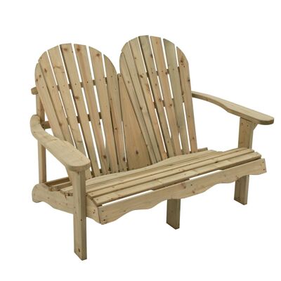 Double Adirondack relax garden bench