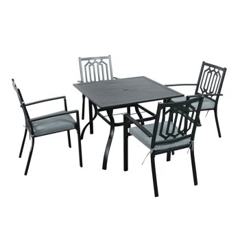 Ensemble de salle à manger 4 places avec 3 modèles de chaises 2