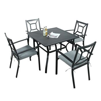Ensemble de salle à manger 4 places avec 3 modèles de chaises 17