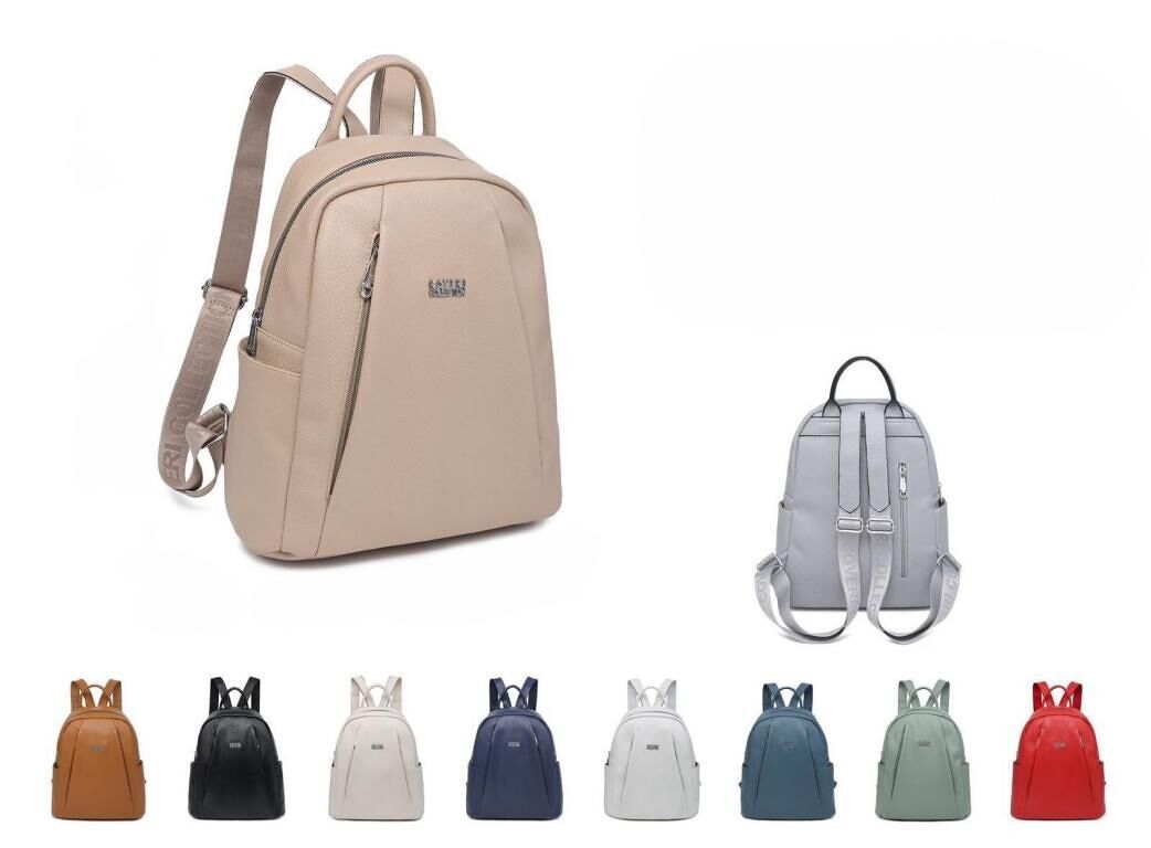 Zaino sintetico di grande capacità con tasche frontali