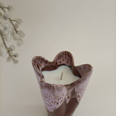 Vela de soja-coco perfumada con flor de naranjo - 250g - Pieza única - Modelo Vintage