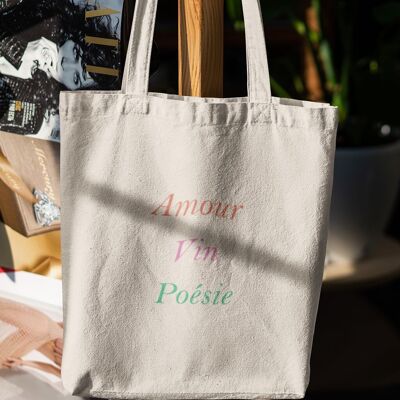 Tote bag “Love wine poetry”