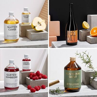 Printemps et été — ÉLÉGANT. Vermouth, alcool de romarin et liqueurs dans un emballage - Summer Drink Bundle