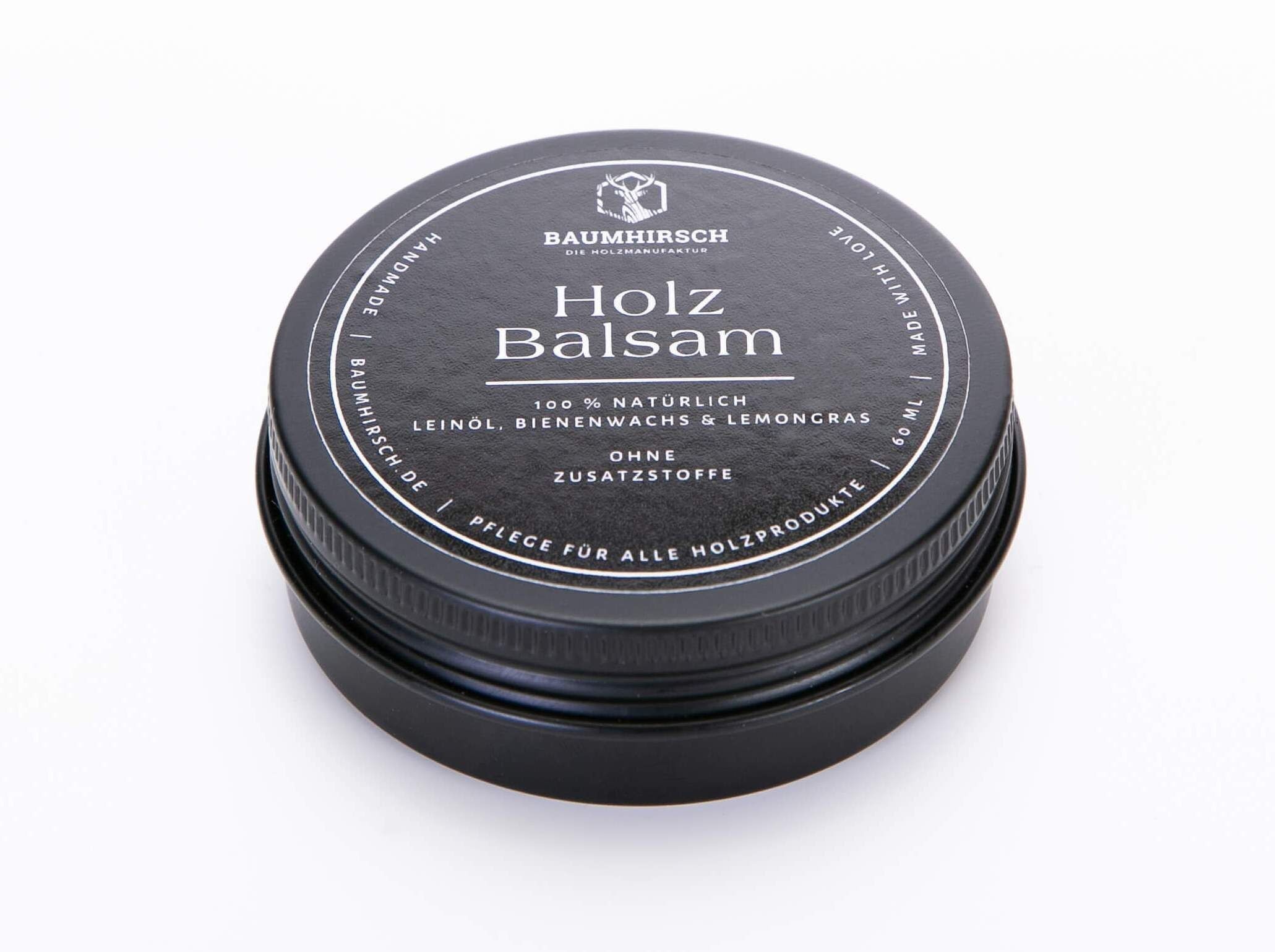Baumhirsch wood balm - wood wax - wood care - furniture care 60ml