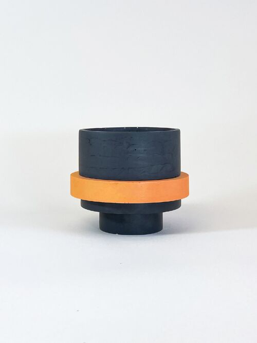 Piccolo Pot Orange and Black