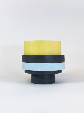 Totemico Grand Pot - Jaune, Bleu et Noir 2