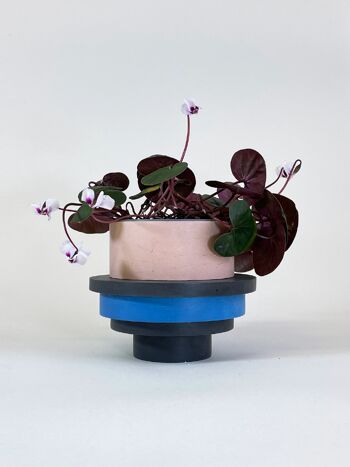 Pot moyen Totemico - Noir, Rose Blush et Cobalt 1