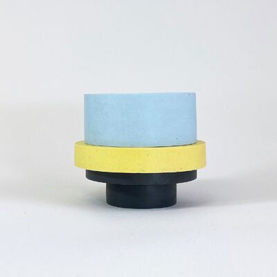 Piccolo Pot Blue, Yellow and Black