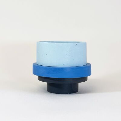 Piccolo Pot Blue, Cobalt and Black